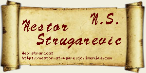 Nestor Strugarević vizit kartica